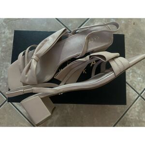 Cecelia New York 11 Leather Low Block Heel Sandal Shoes